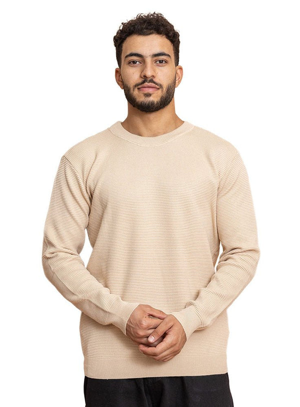 Beige Design 2420 Round Pullover - Khotwh