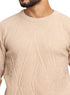 Beige Design 2421 Round Pullover - Khotwh