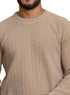 Beige Design 2431 Round Pullover - Khotwh