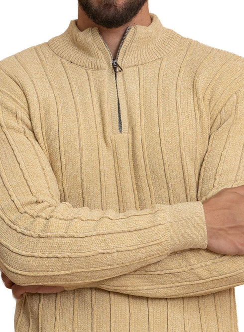 Beige Design 2445 Round Pullover - Khotwh