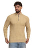 Beige Design 2445 Round Pullover - Khotwh