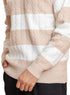 Beige Design 2446 Round Pullover - Khotwh
