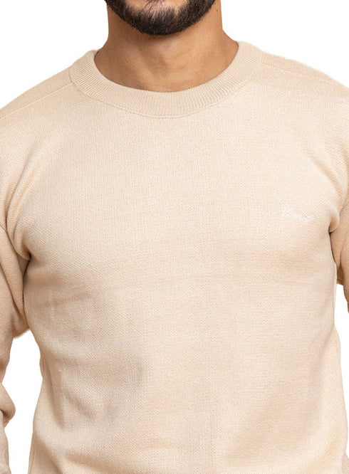 Beige Design 2451 Round Pullover - Khotwh