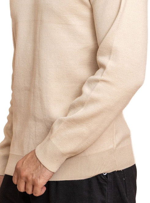 Beige Design 2451 Round Pullover - Khotwh