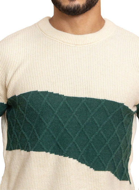 Beige Design 2453 Round Pullover - Khotwh