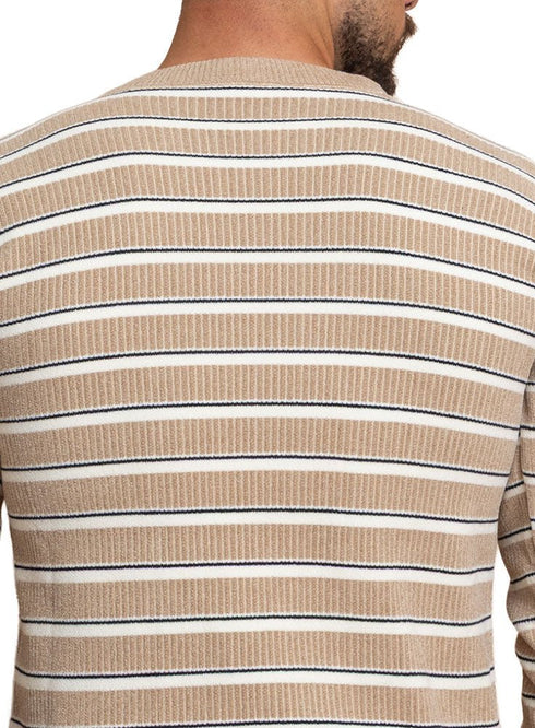 Beige Design 2454 Round Pullover - Khotwh