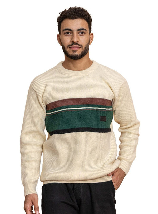 Beige Design 2455 Round Pullover - Khotwh