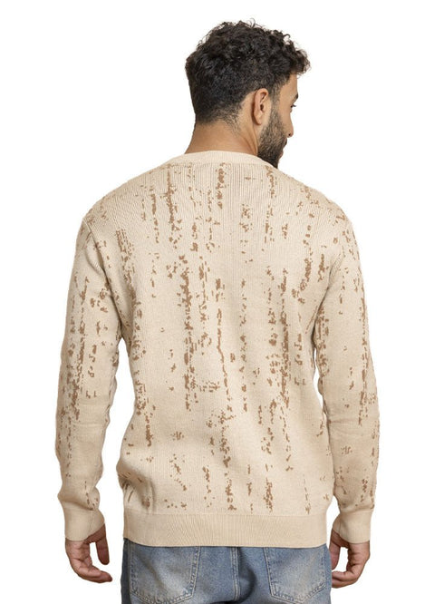 Beige Design 2458 Round Pullover - Khotwh