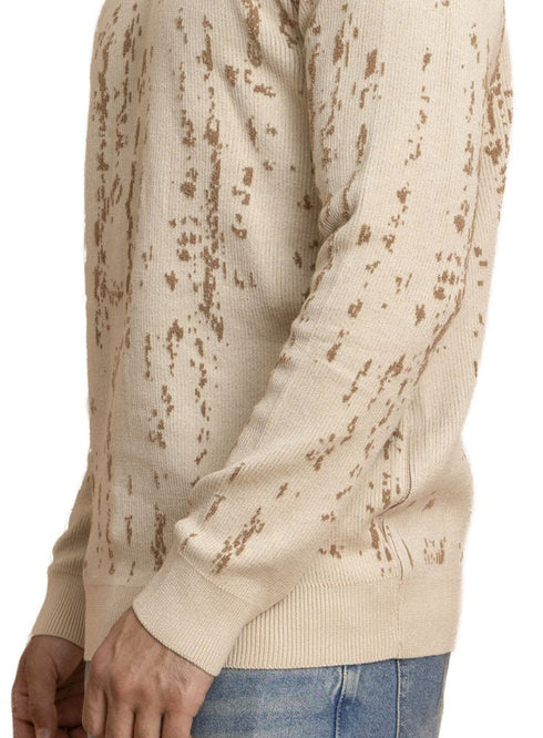 Beige Design 2458 Round Pullover - Khotwh
