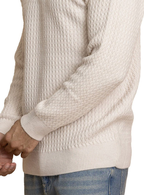 Beige Design 2463 Round Pullover - Khotwh