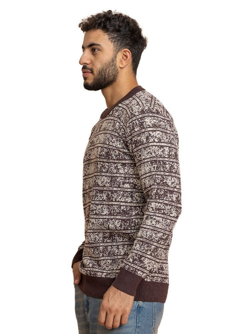 Beige Design 2465 Round Pullover - Khotwh
