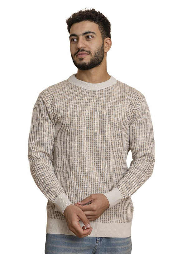 Beige Design 2466 Round Pullover - Khotwh