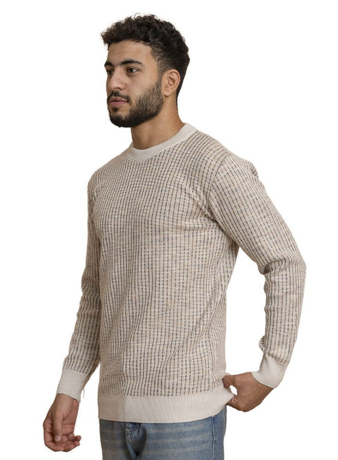 Beige Design 2466 Round Pullover - Khotwh