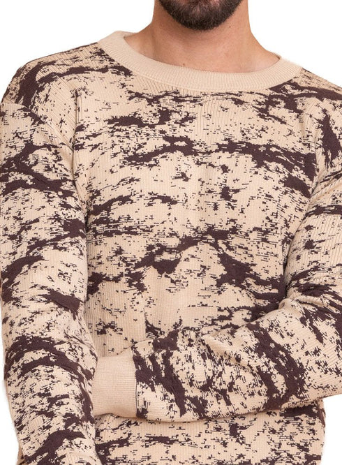 Beige Design 2468 Round Pullover - Khotwh
