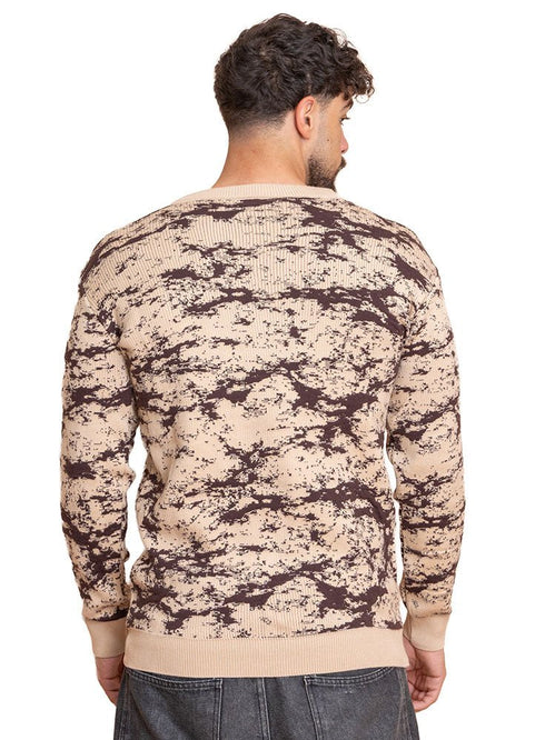 Beige Design 2468 Round Pullover - Khotwh