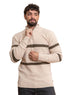 Beige Design 2471 Round Pullover - Khotwh