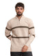 Beige Design 2471 Round Pullover - Khotwh