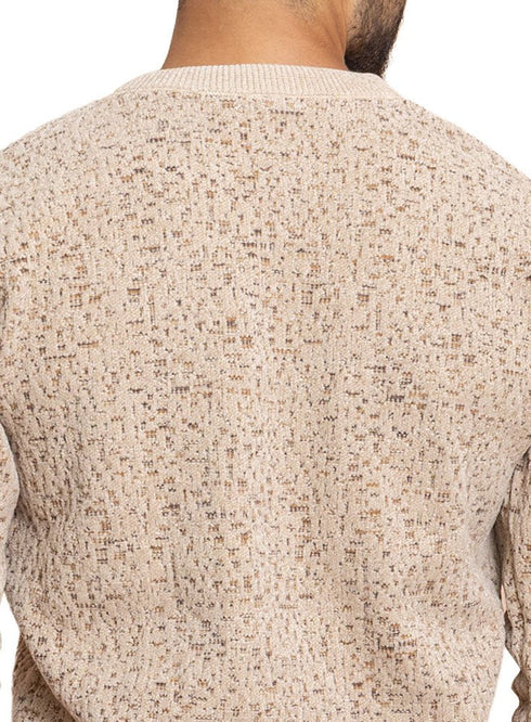 Beige Design 2472 Round Pullover - Khotwh