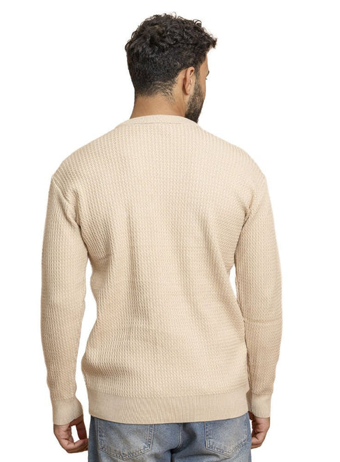 Beige Design 2473 Round Pullover - Khotwh