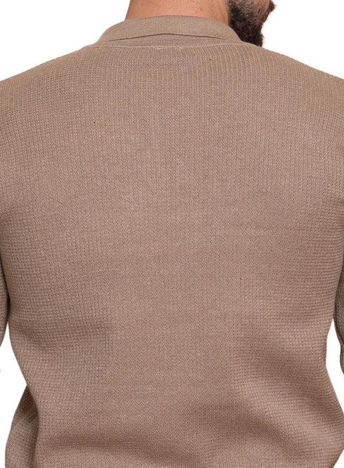 Beige Design 2476 Round Pullover - Khotwh