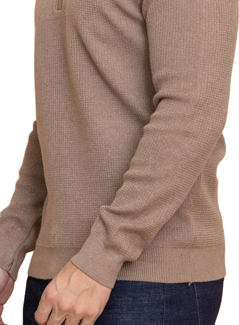 Beige Design 2476 Round Pullover - Khotwh