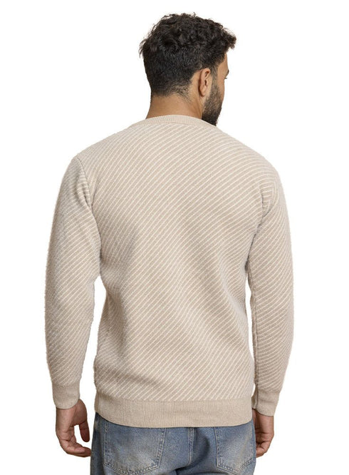 Beige Design 2478 Round Pullover - Khotwh