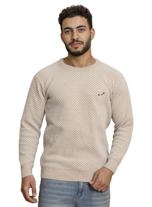 Beige Design 2478 Round Pullover - Khotwh