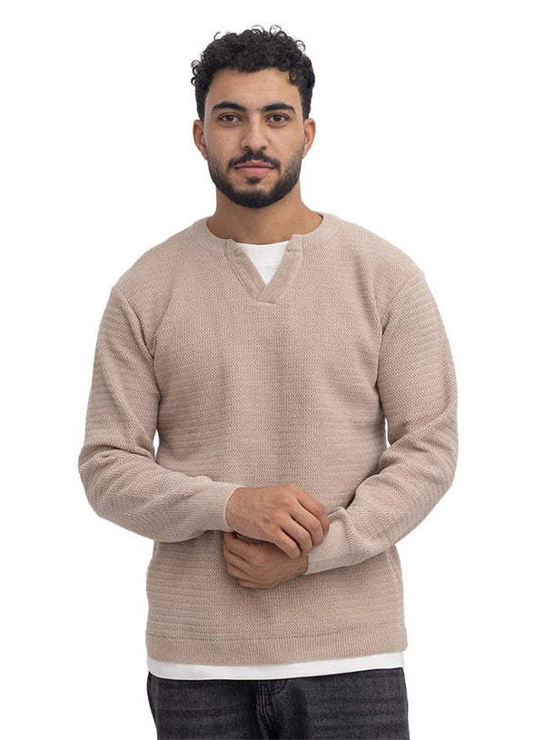Beige Design 2625 PF-Basic pullover - Khotwh