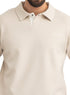 Beige Design 3083 NF-Polo Neck T-Shirt - Khotwh