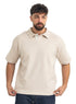Beige Design 3083 NF-Polo Neck T-Shirt - Khotwh