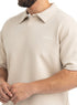 Beige Design 3083 NF-Polo Neck T-Shirt - Khotwh