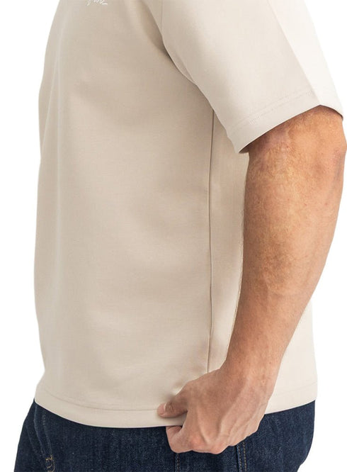 Beige Design 3083 NF-Polo Neck T-Shirt - Khotwh
