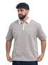 Beige Design 3095 NF-Polo Neck T-Shirt - Khotwh
