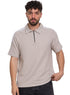 Beige Design 3922VIG - Zipper Squares Polo - Khotwh