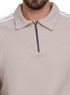 Beige Design 3922VIG - Zipper Squares Polo - Khotwh