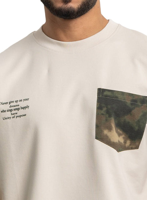 Beige Design 4002 NF - Round T-Shirt - Khotwh
