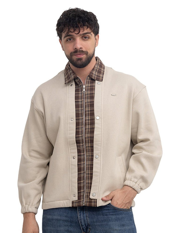 Beige Design 7407 MK-SW-Shirt - Khotwh