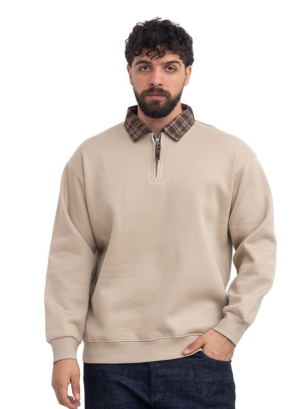 Beige Design 7415 MK-SW-Shirt - Khotwh