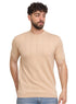 Beige Design 7512Knit Rount T-Shirt - Khotwh