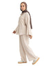 Beige-Design 7536 Suit - Khotwh