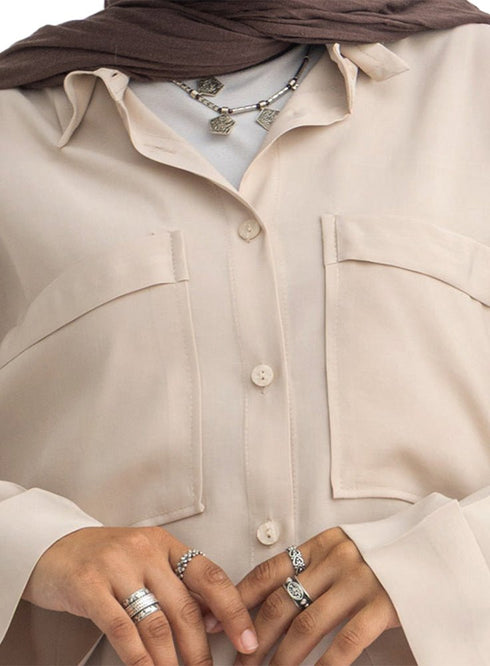 Beige-Design 7536 Suit - Khotwh