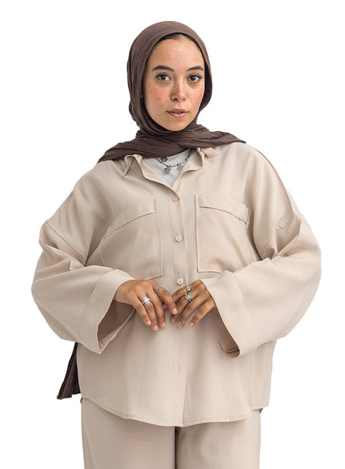 Beige-Design 7536 Suit - Khotwh