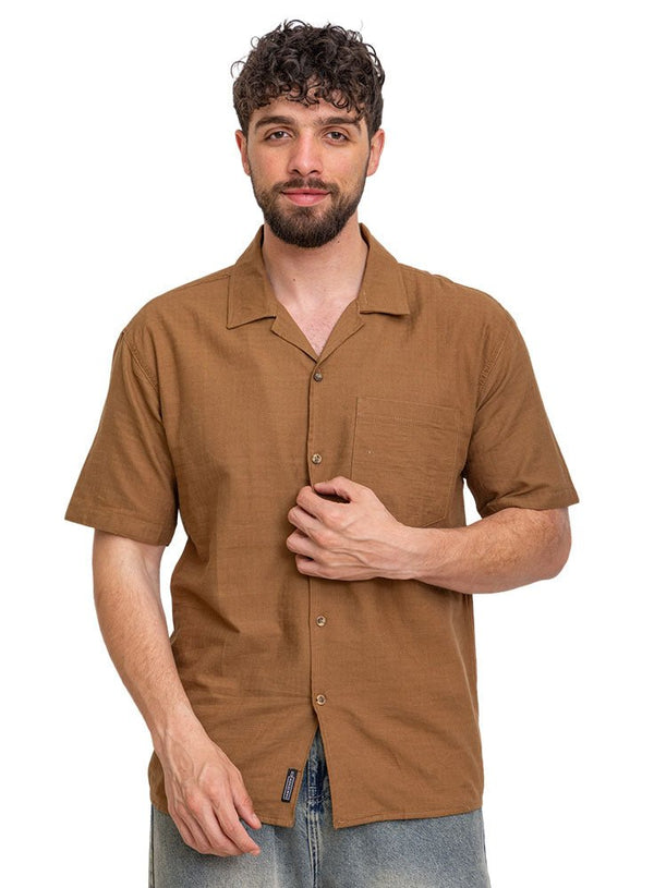 Beige Design 9017Shirt - Khotwh