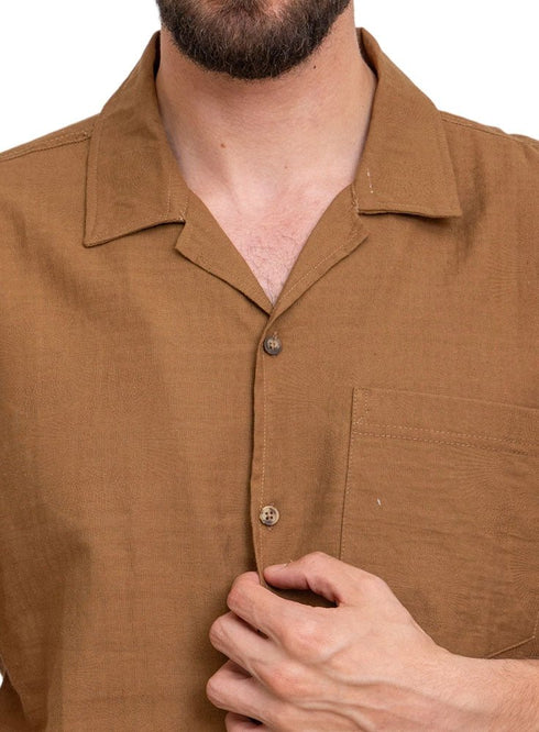 Beige Design 9017Shirt - Khotwh