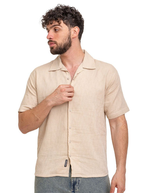 Beige Design 9019Shirt - Khotwh