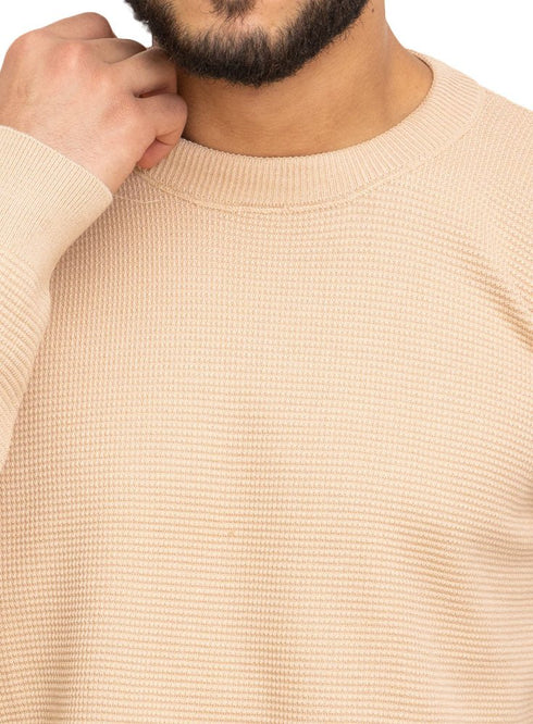 Beige - Design p2204 PF - Round Pullover - Khotwh