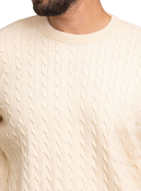 Beige - Design00164 BS - Round Pullover - Khotwh