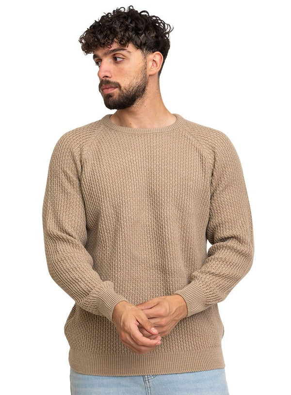 Beige - Design002 BS - Round Pullover - Khotwh