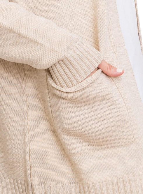 Beige E - Basic Pocket Cardigan - Khotwh