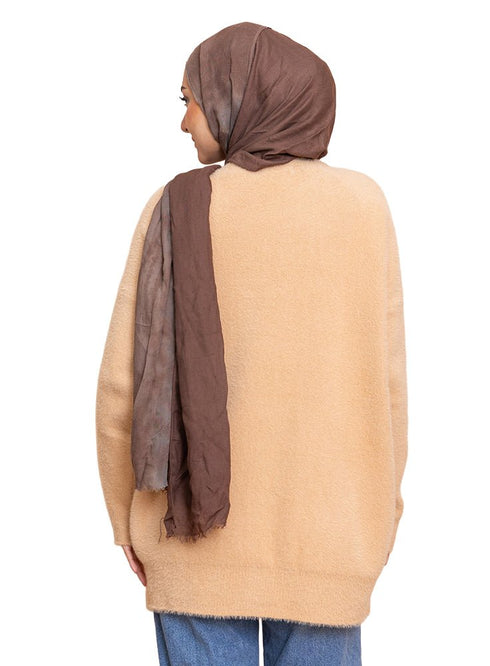 Beige Fluffy Over Size Pullover - Khotwh